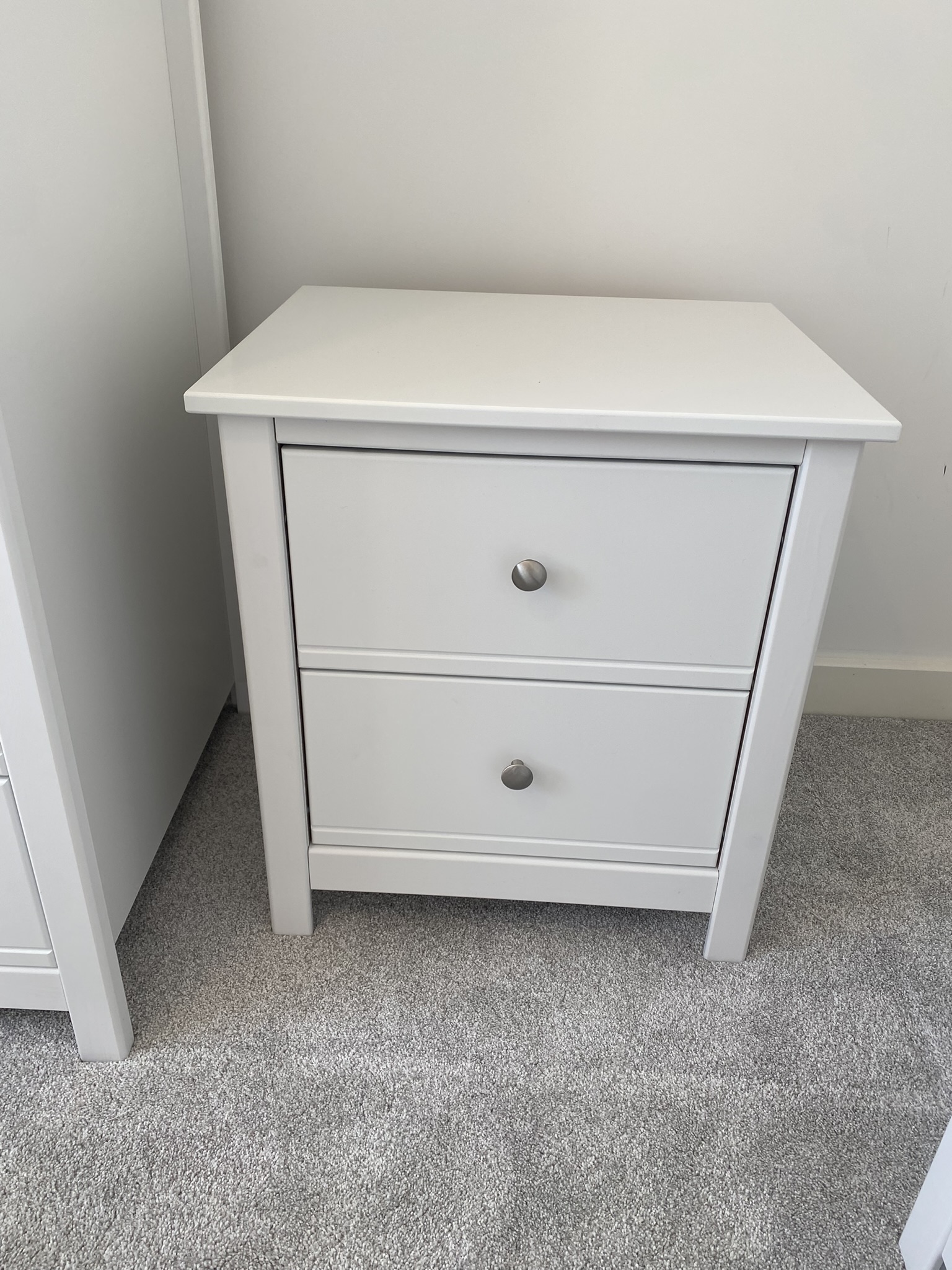 White Bedside Table